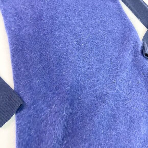 Wallace Rabbit Hair Cashmere Wool Tunic Dress Womens Small Blue Zip Pocket Mini - Picture 2 of 12
